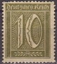Germany 1922 Numeros 10 Verde Scott 138